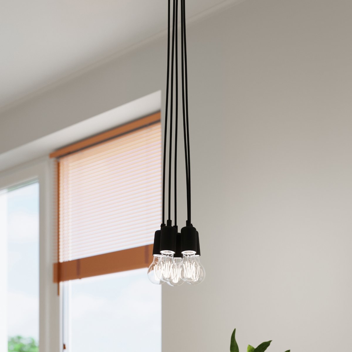 Suspension PVC Noir E27 5 Diego noir, EDEN
