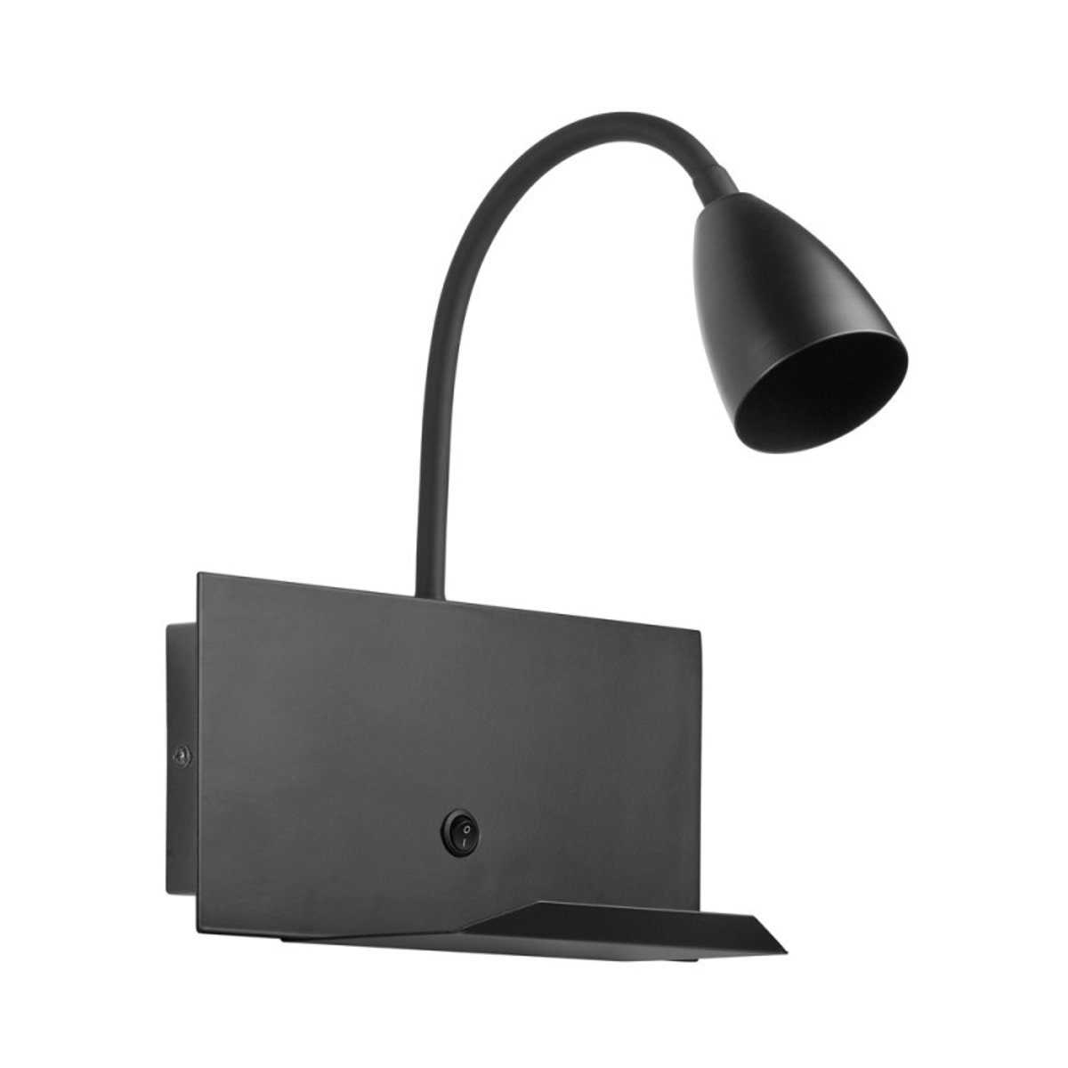 Applique tête de lit Tura métal noir et port USB C noir, MILLUMINE