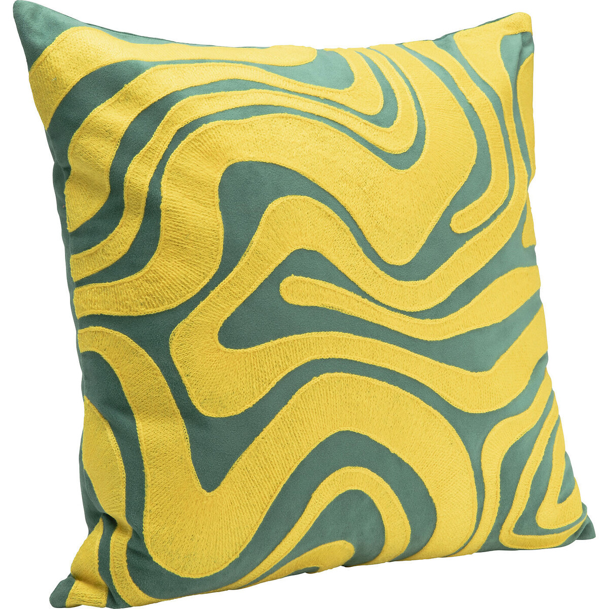 Coussin Electric Feeling rouge 45x45cm jaune, KARE DESIGN