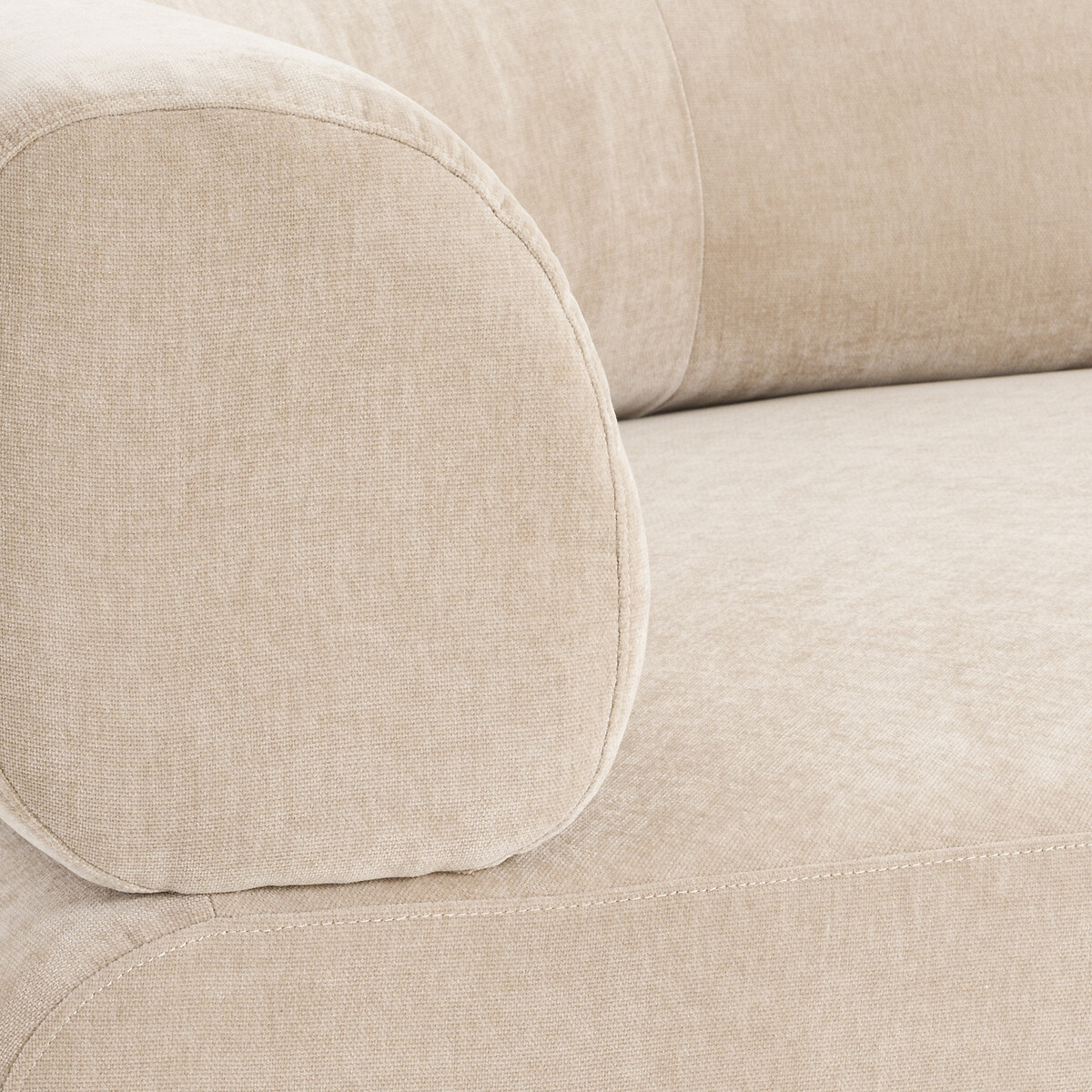 Angle modulable velours texturé, Teide ecru, LA REDOUTE INTERIEURS