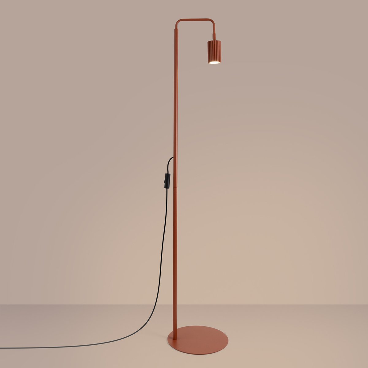 Lampadaire Aluminium Ocre Rouge GU10 1 KARBON ocre rouge, EDEN