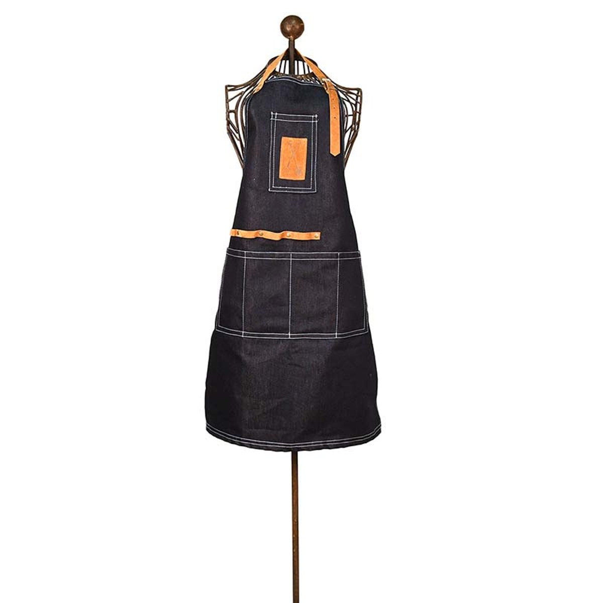 Tablier de jardin en jeans couleur unique, ESSCHERT DESIGN
