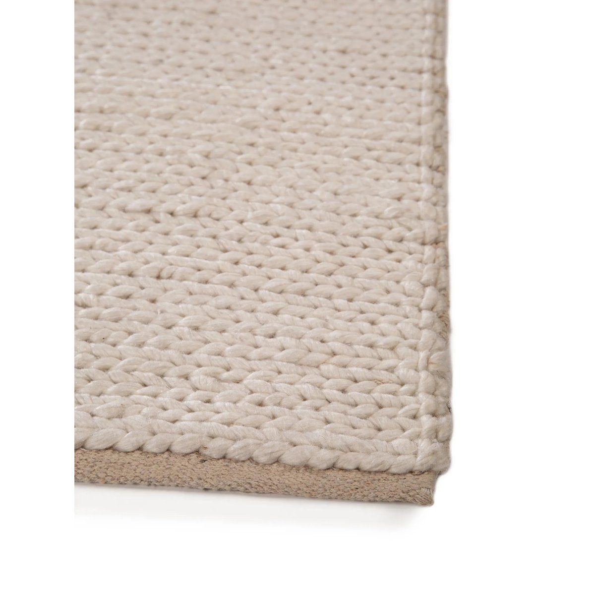 Tapis de laine tissé main UNO crème, BENUTA