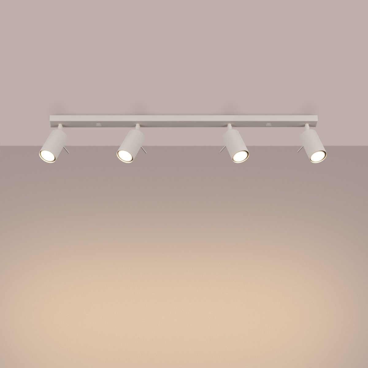 Plafonnier Acier Beige GU10 4 Ring beige, EDEN