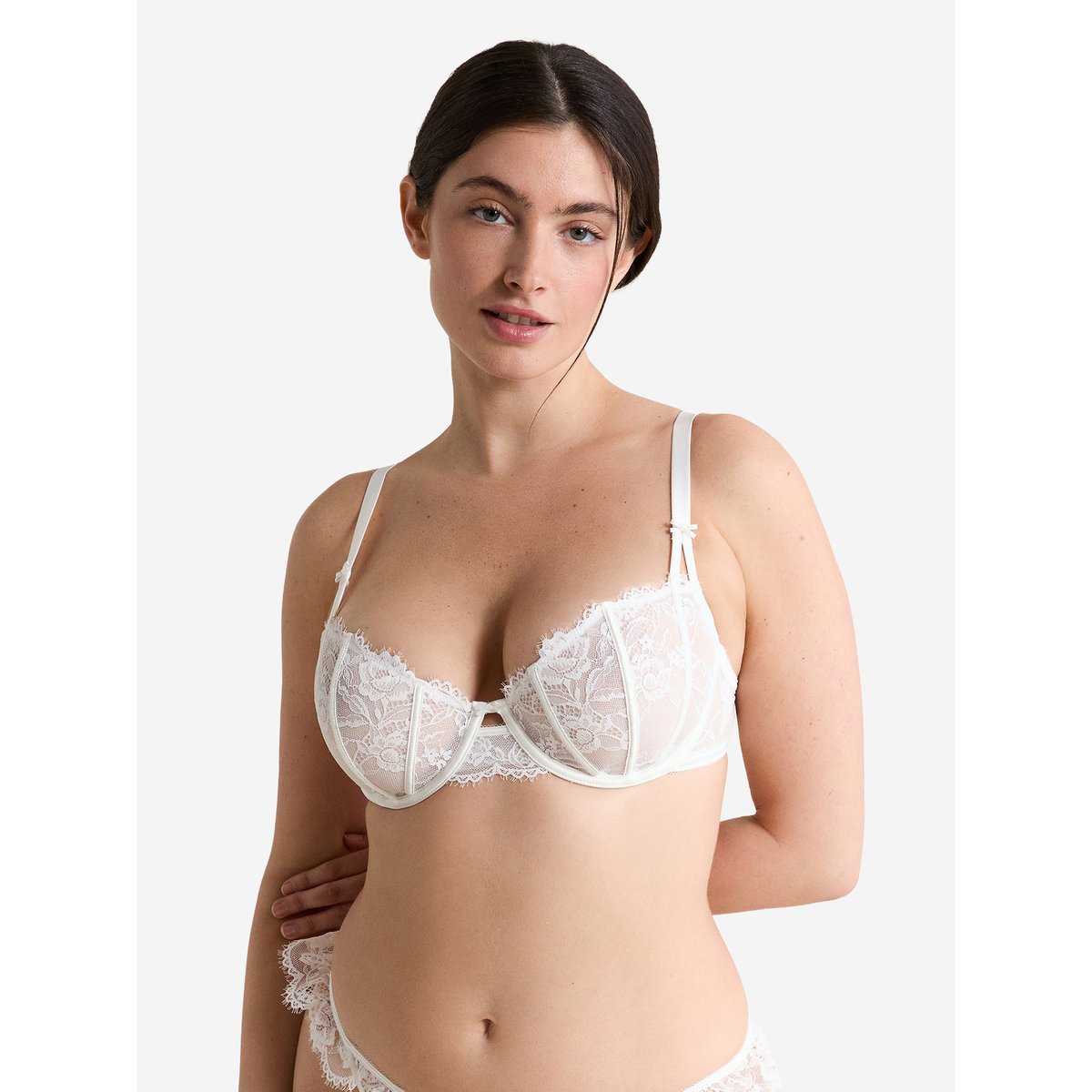 Soutien-gorge balconnet en dentelle BELOVED blanc, ETAM