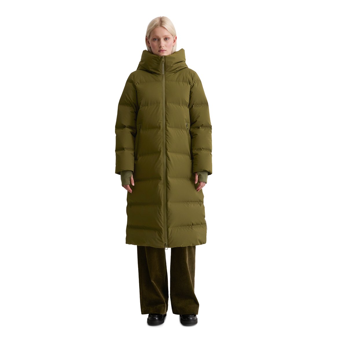 Manteau de duvet MOP x Function en tissu Performance-Fabric 2 couches étanche à l'eau vert foncé, MARC O'POLO
