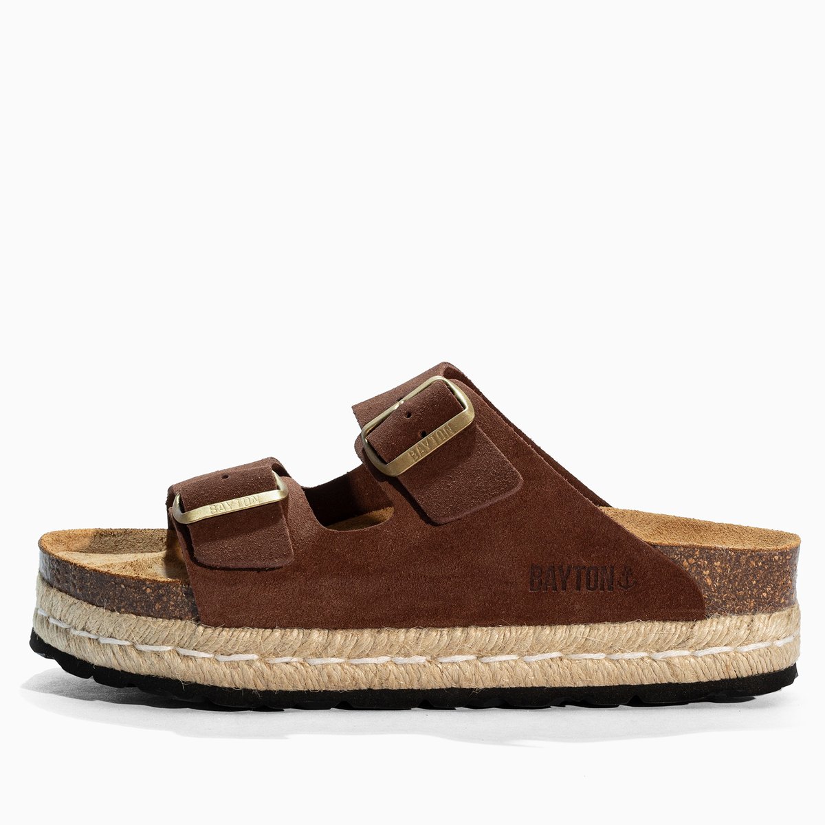 Sandales en cuir suédé ATLAS brown, BAYTON