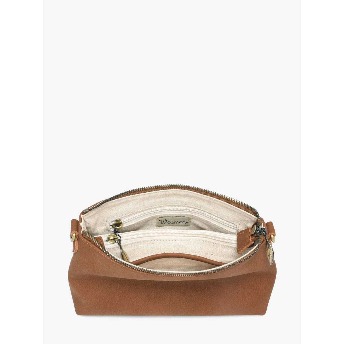 Sac bandoulière Verveine camel, WOOMEN