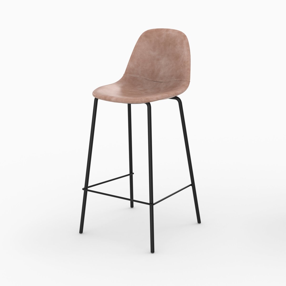 Pack 4 chaises pour îlot central 65 cm - HENRIK taupe et gris noir, MAISON PAVANE