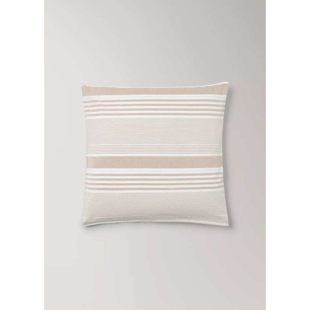 Taie d’oreiller 100 % coton à rayures 60 x 60 cm tabac, MANGO HOME