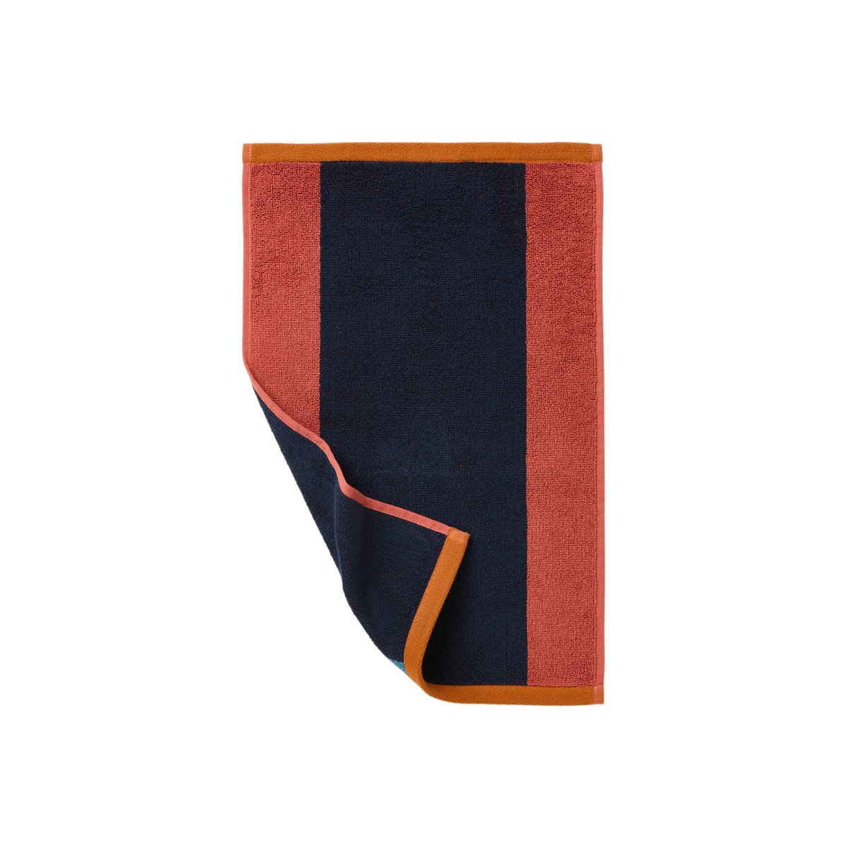 Serviette invité ORINE marine, CARRE BLANC