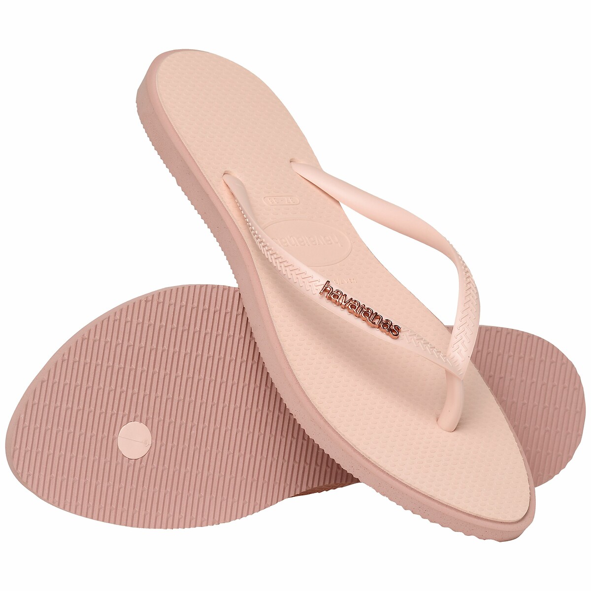 Chinelos Slim Point rosa claro, HAVAIANAS