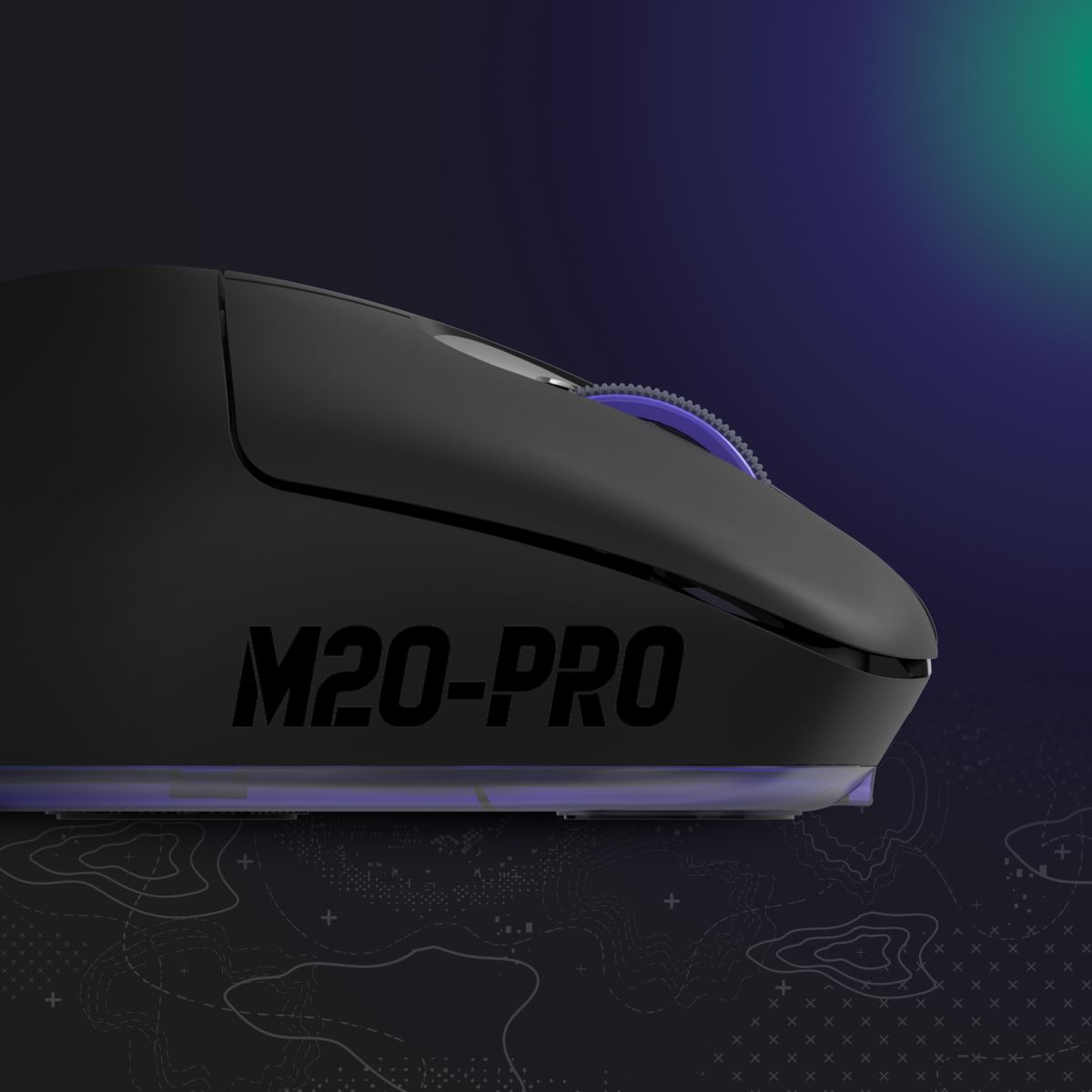 Souris Gamer Sans Fil M20 Pro Noir Ultimate 8K couleur unique, SKILLKORP