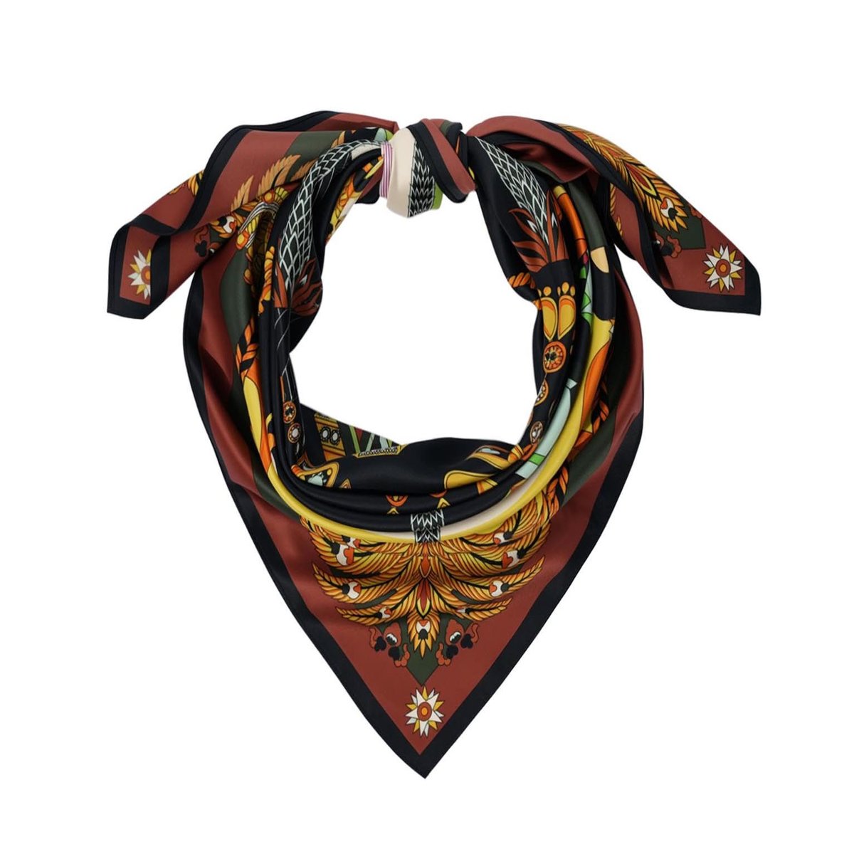 Foulard Medium à motifs DIAMONDS noir, WILD