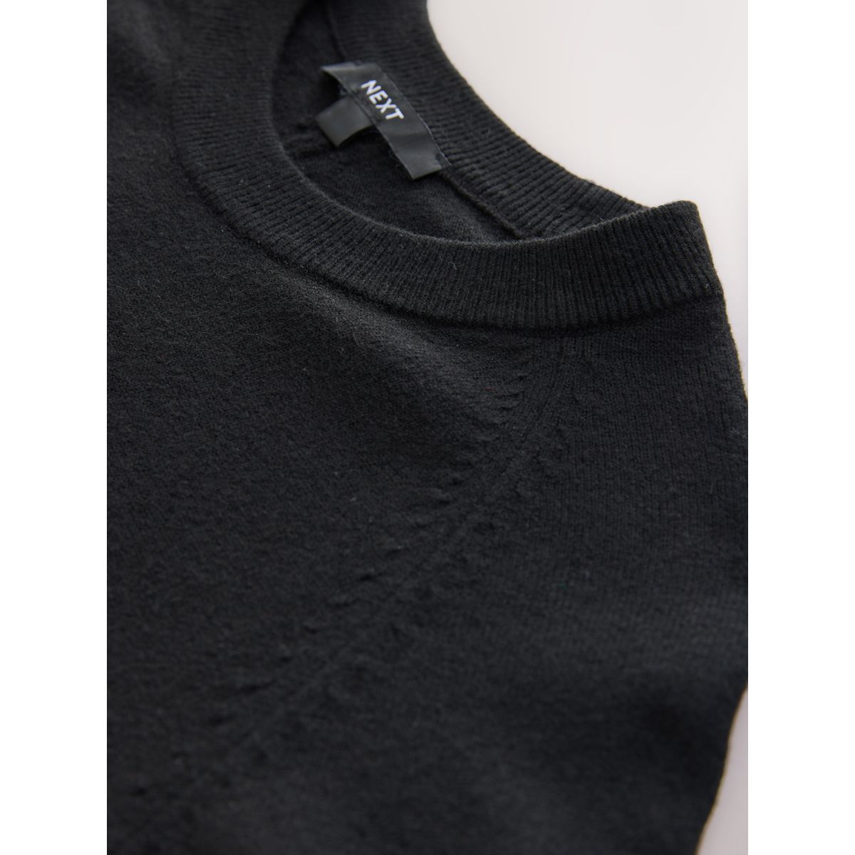 Pull ras du cou ultra-doux à manches longues noir, NEXT