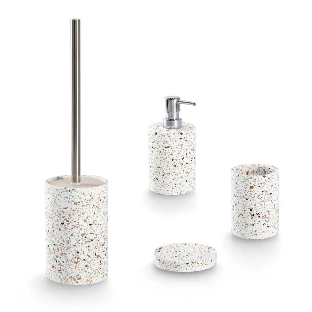Pompe à savon terrazzo béton design multicolore, ZELLER PRESENT