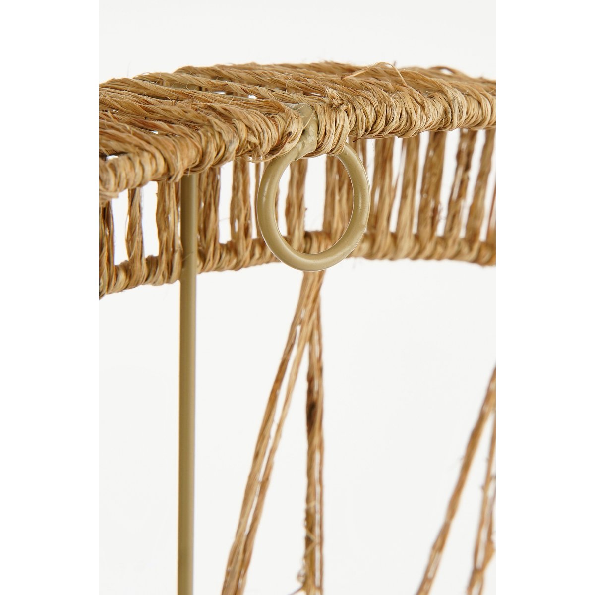 Miroir en jute tressée LUDY marron clair, MICA DECORATIONS