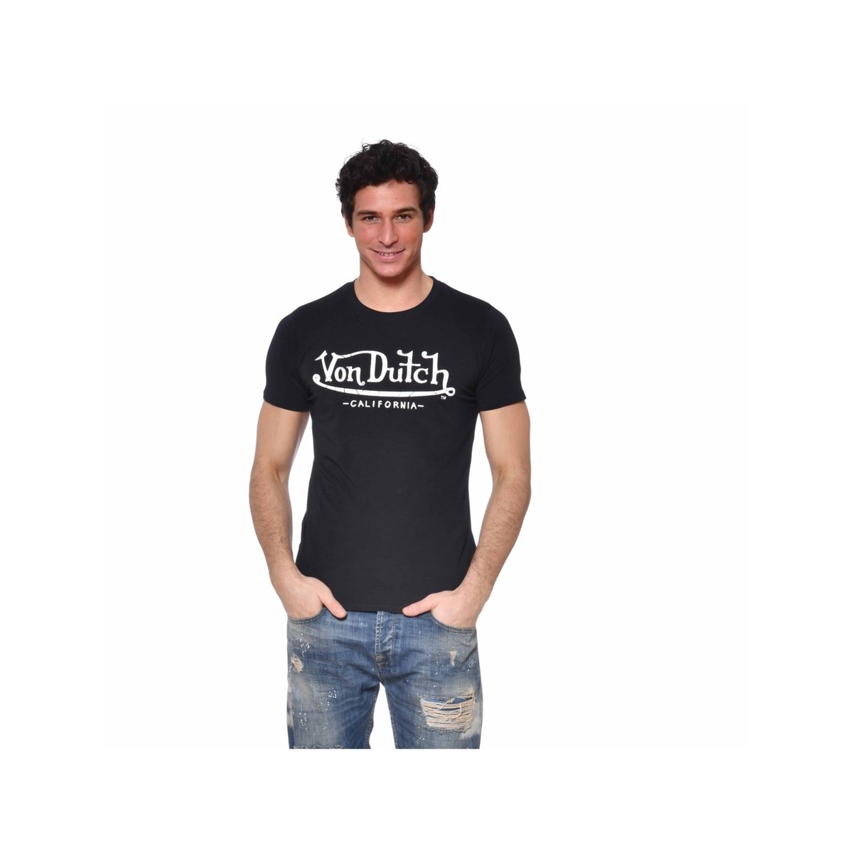 Tee Shirt coton Life noir/blanc, VON DUTCH