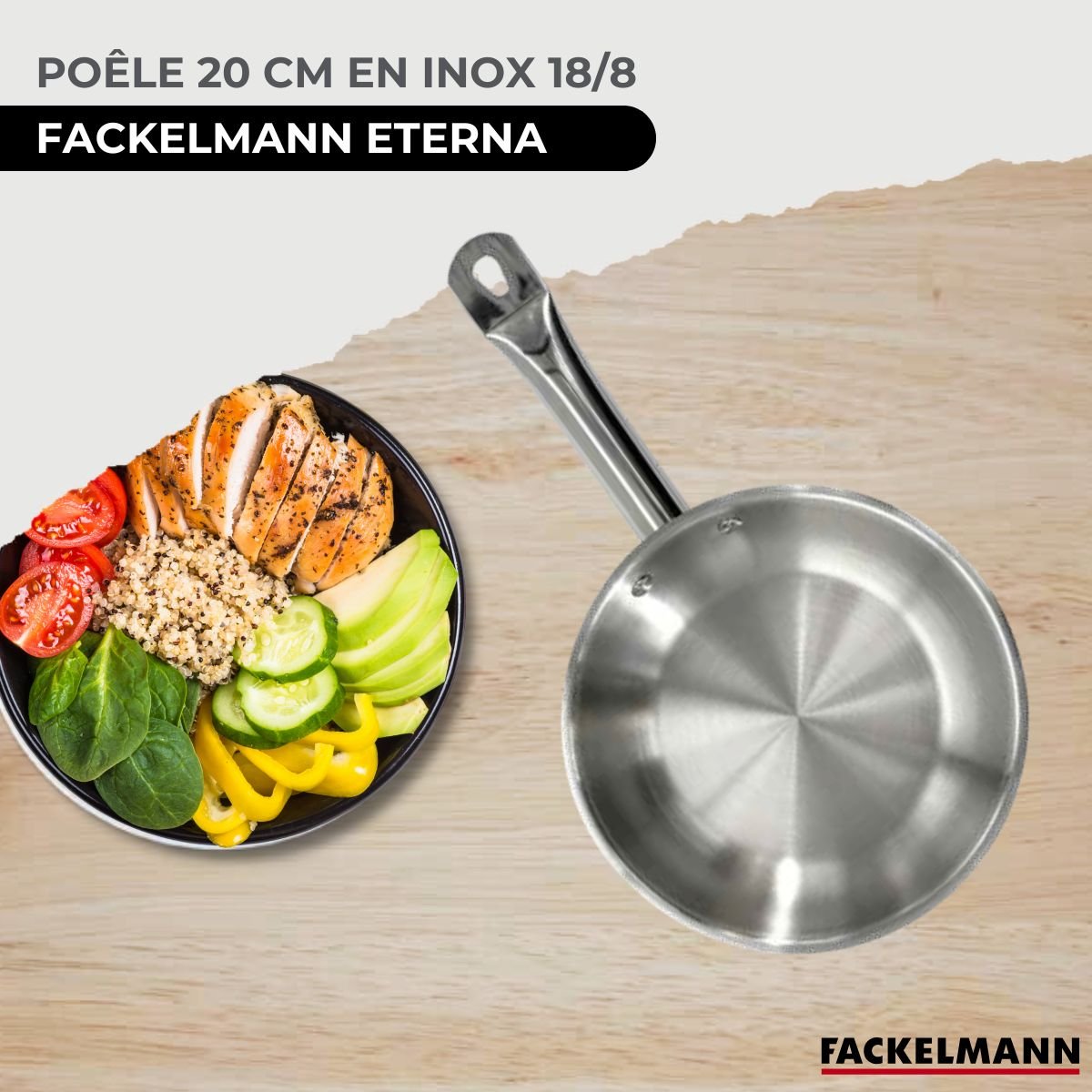 Poêle en inox 20 cm ETERNA inox, FACKELMANN