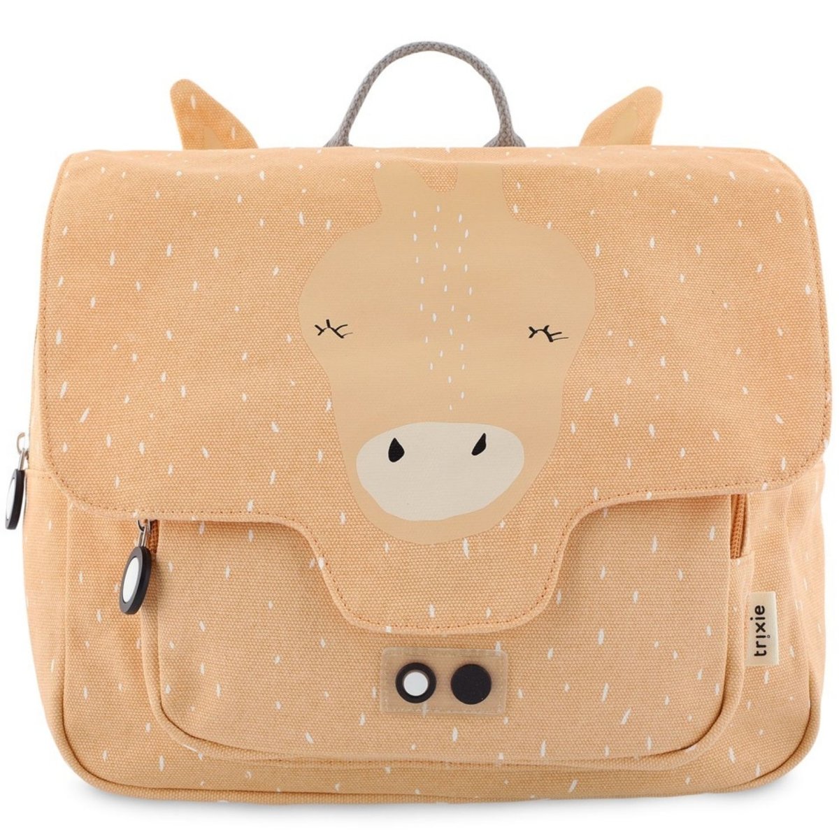 Cartable A4 maternelle corail, beige, noir, TRIXIE