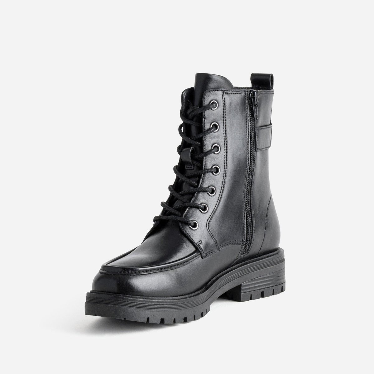 Boots en cuir LENDAYA noir, TEXTO
