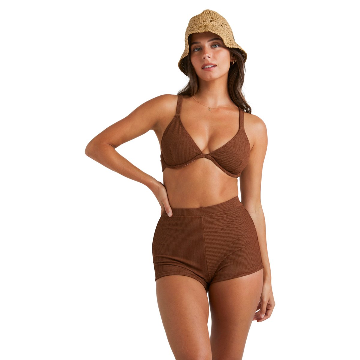 Haut de bikini à armatures bonnet D SUNRAYS REESE marron toasted coconut, BILLABONG