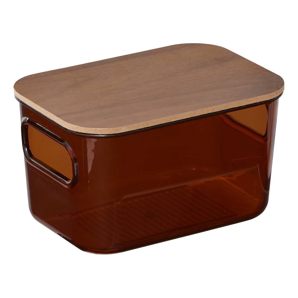 Boîte de rangement rectangulaire avec couvercle LYCIA acajou, 5FIVE SIMPLY SMART