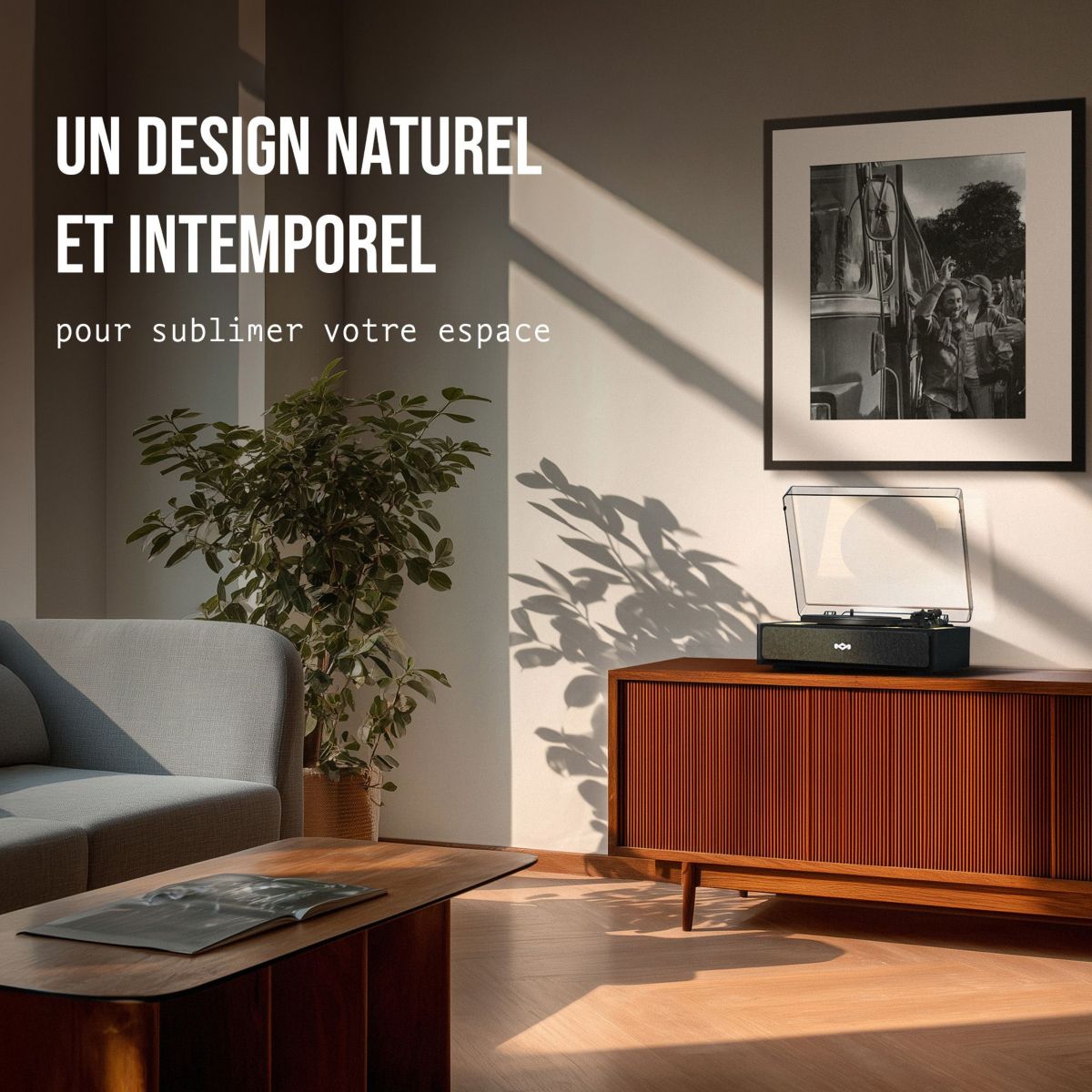 Platine vinyle Platine Rise-up turntable bambou clair, MARLEY