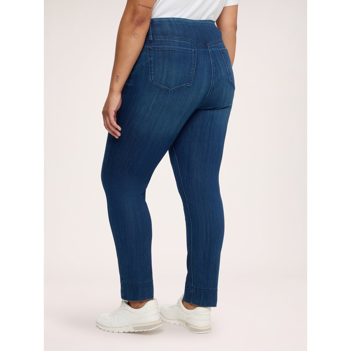 Jeggings bleu avec boutons décoratifs bleu, FIORELLA RUBINO