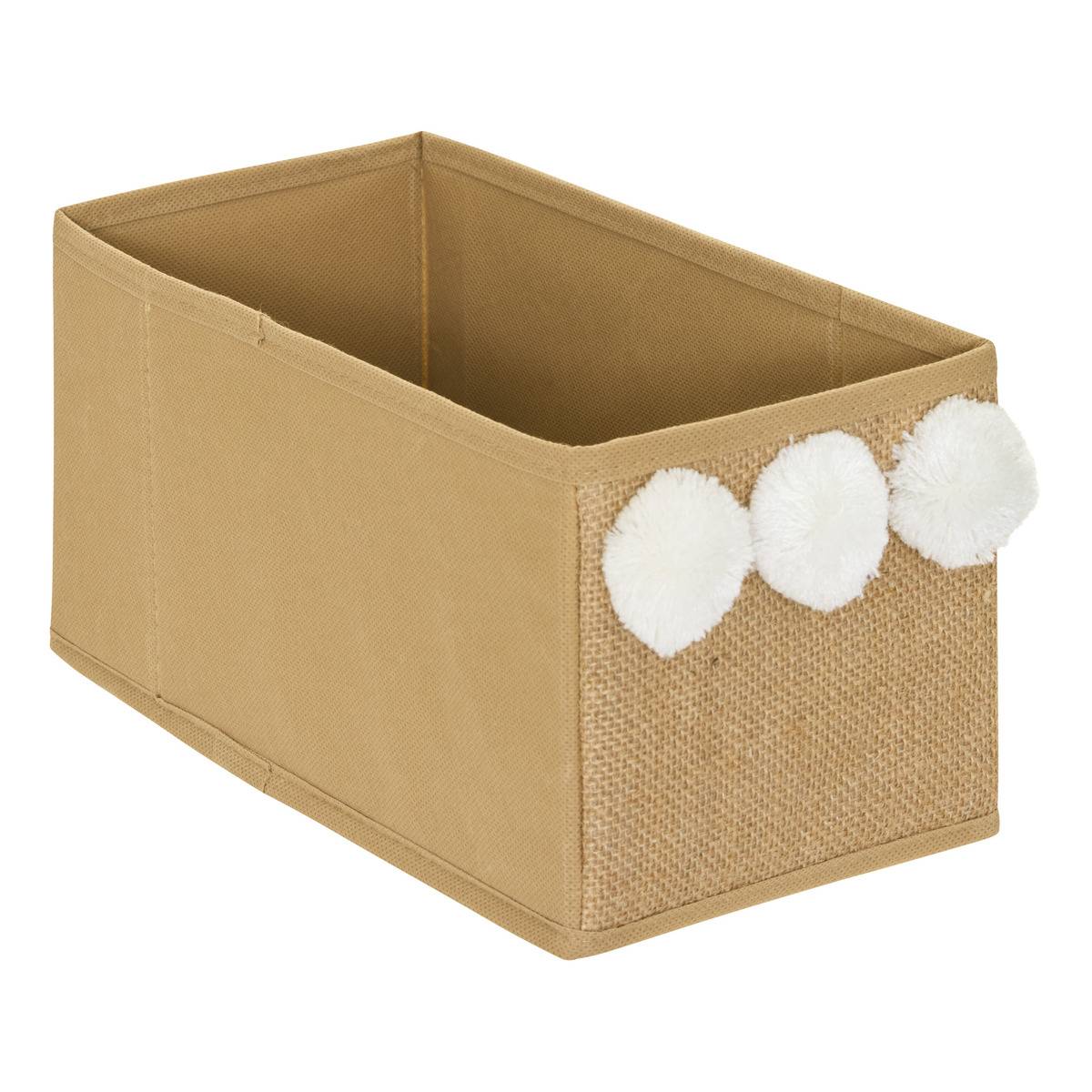 Boîte de rangement pliable pour enfant YUKI beige, ATMOSPHERA FOR KIDS