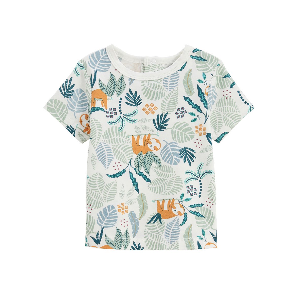Ensemble salopette bébé en gaze de coton et t-shirt Baroudeur marron, PETIT BEGUIN
