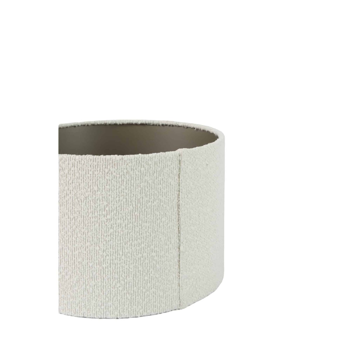 Abat-Jour Textile BOUCLE blanc, LIGHT & LIVING 