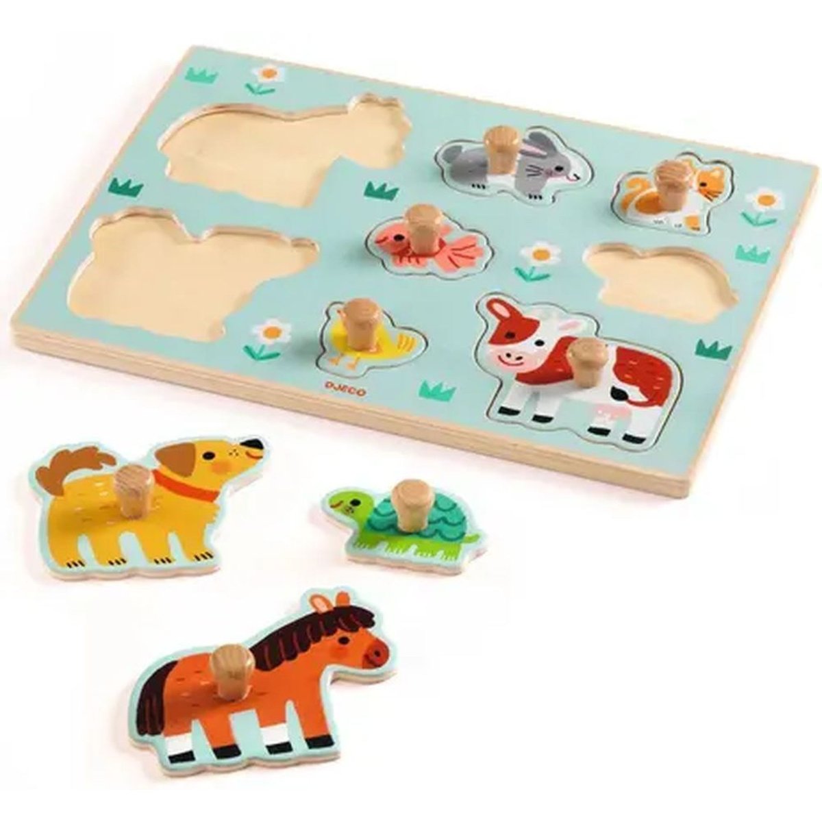 Puzzle à encastrement boutons Dog'n'Co couleur unique, DJECO