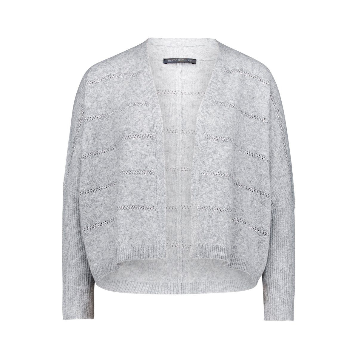 Cardigan en fine maille à paillettes light silver melange, BETTY BARCLAY