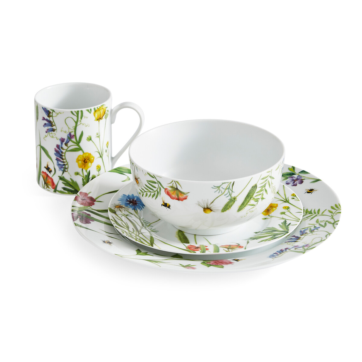 16-Piece Bumble Bee Dinner Set multi-coloured, PORTMEIRION