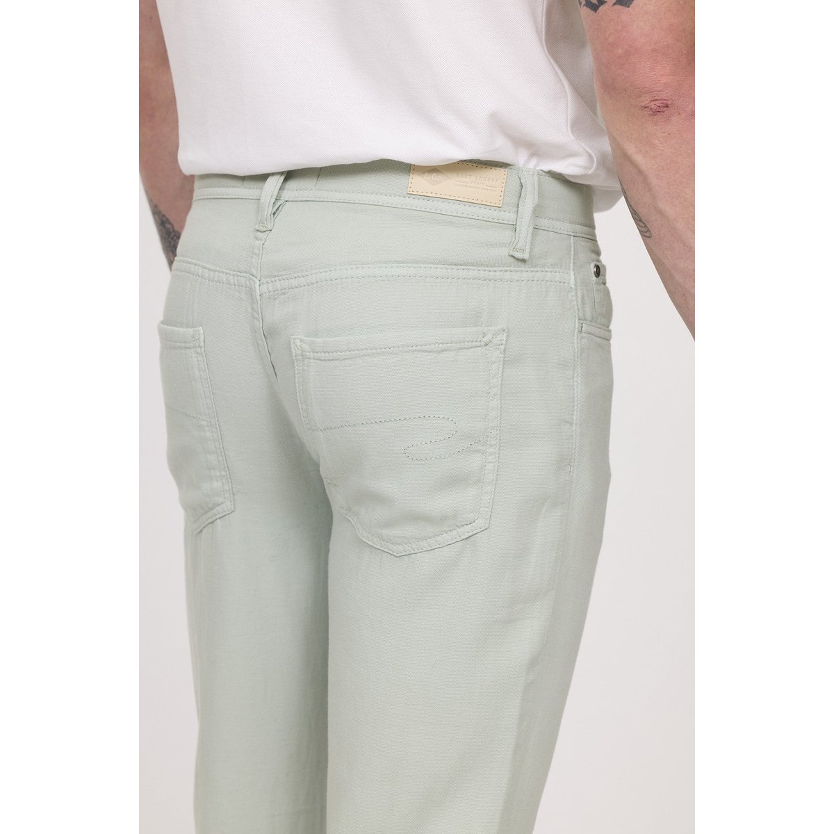 Pantalon coton straight LC122 bleu, LEE COOPER