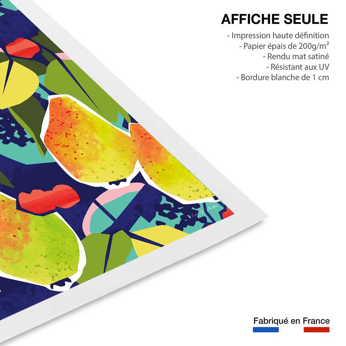Poster arbre coloré affiche seule, HEXOA