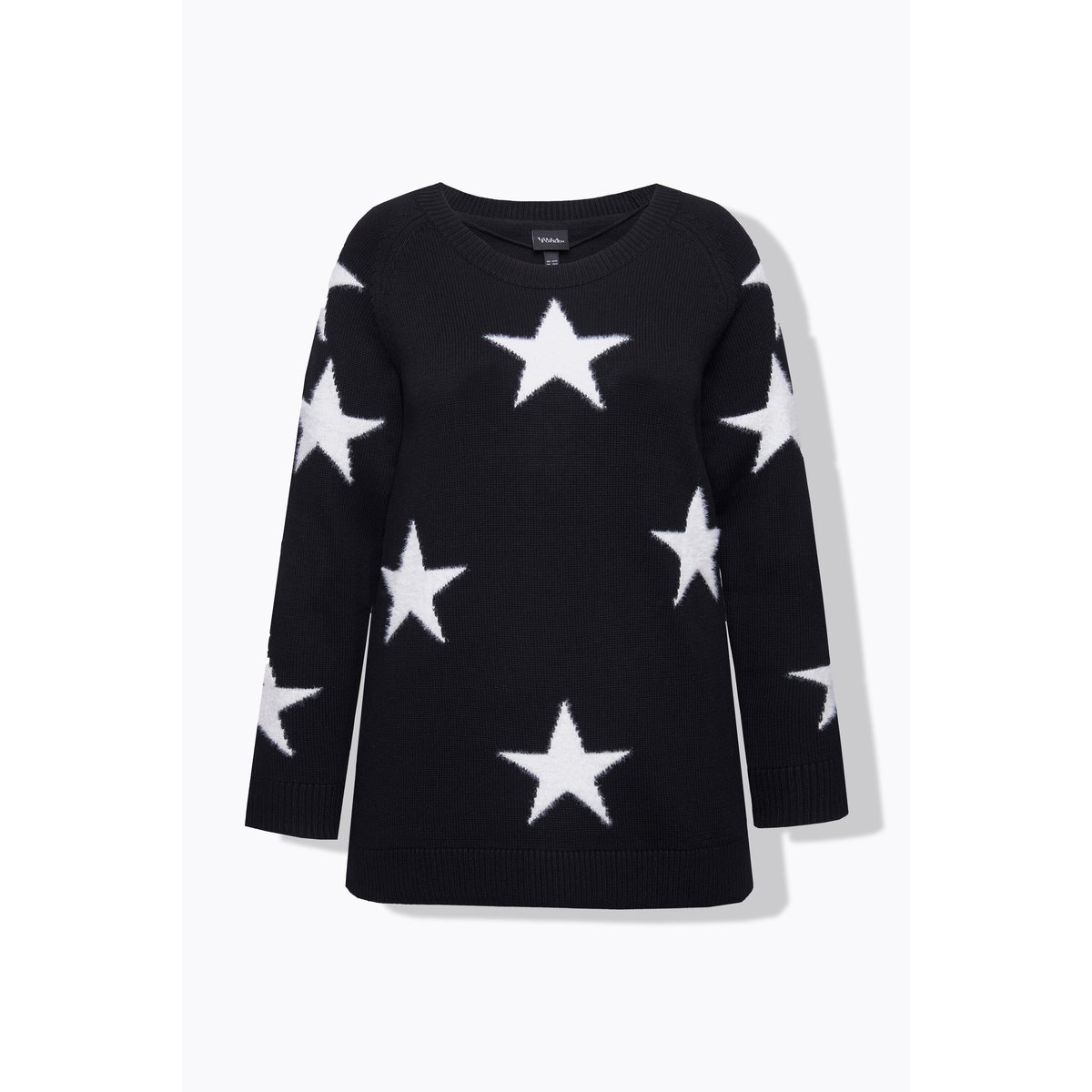 Pull à col rond et manches longues raglan noir, ULLA POPKEN