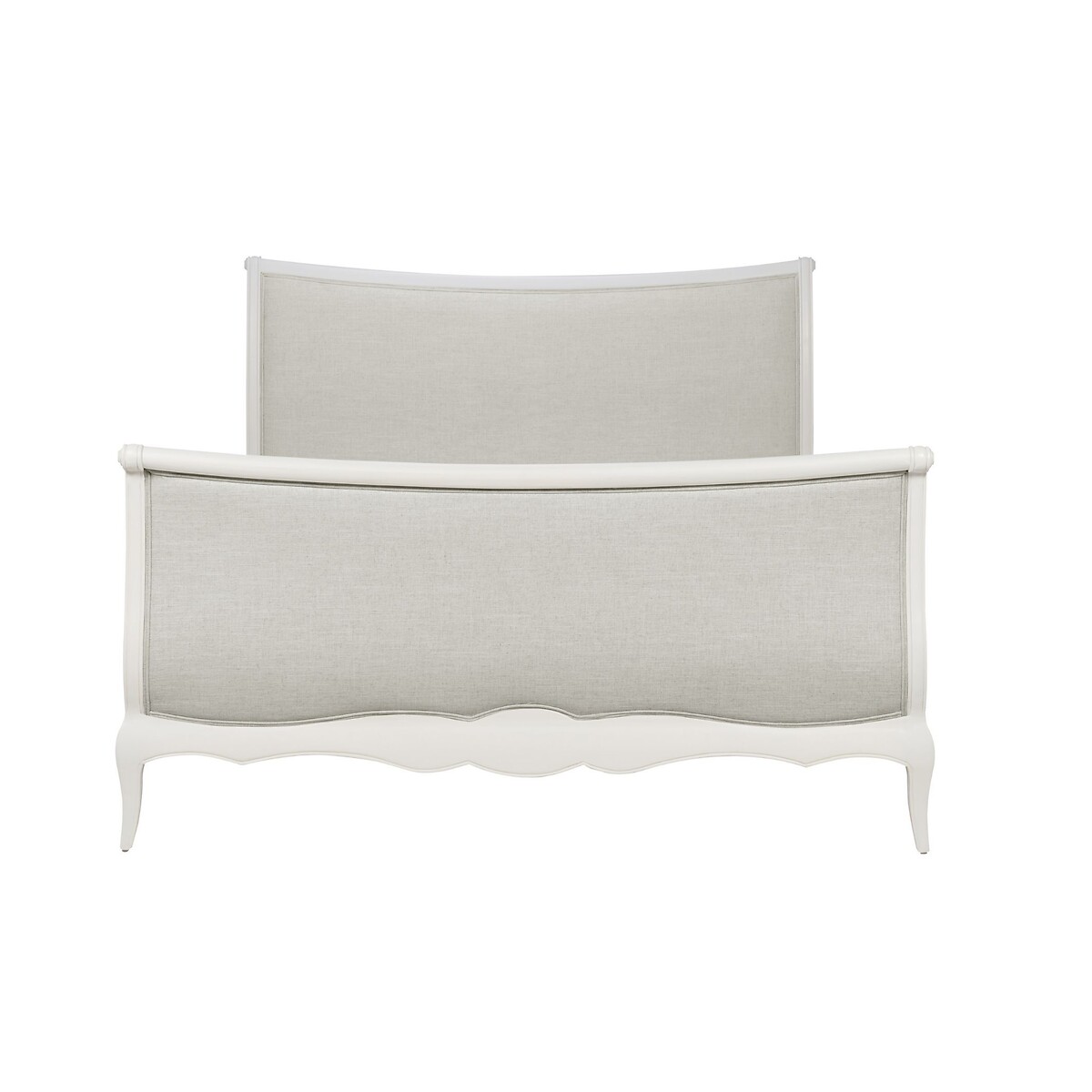 Amelie French-Style Linen Upholstered Bed grey white , WILLIS & GAMBIER