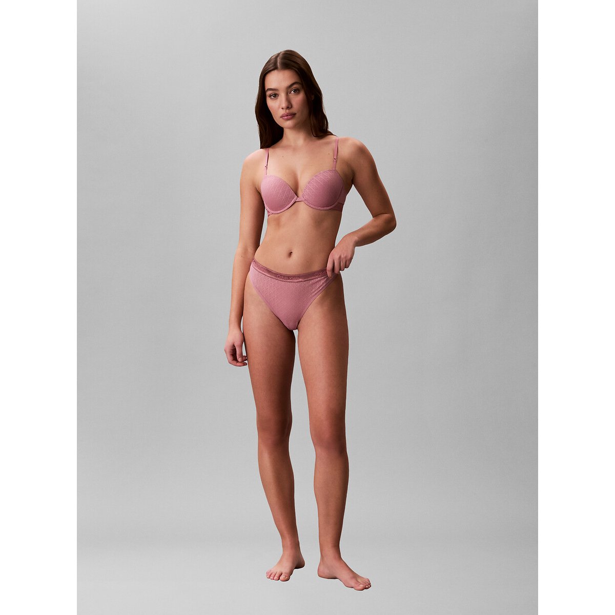 Reggiseno ICON COTTON MODAL fantasia malva, CALVIN KLEIN UNDERWEAR