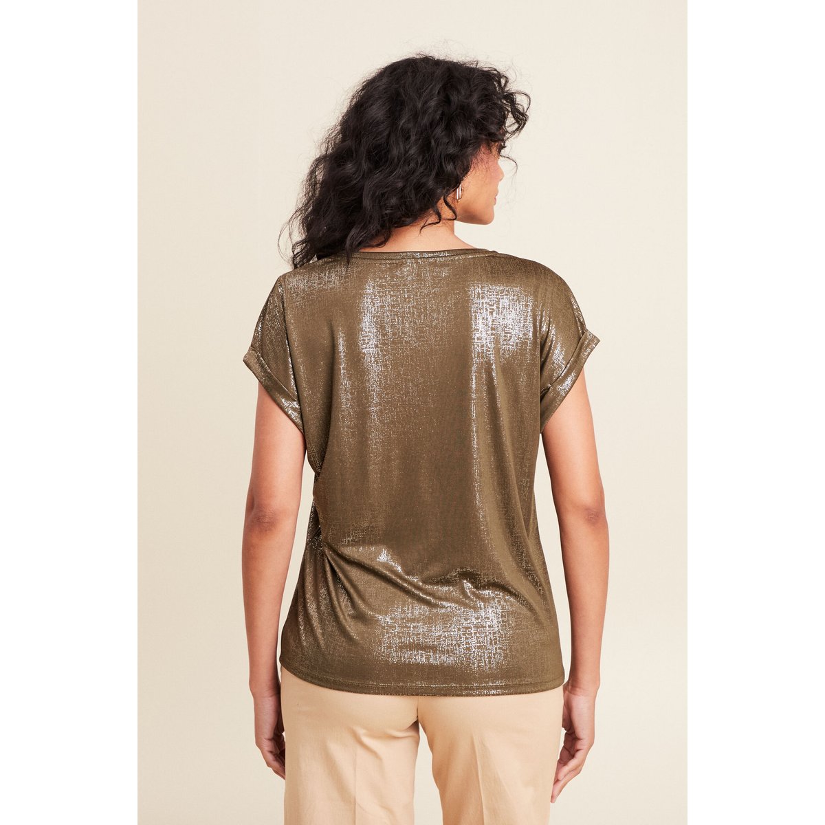 T-shirt manches courtes vert olive, BREAL