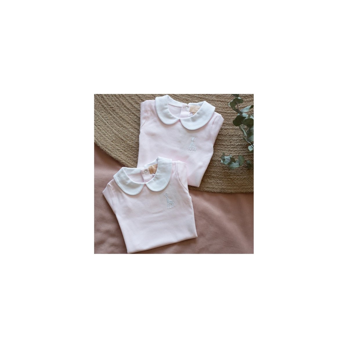 Combishort bébé Sophie La Girafe® rosa, TROIS KILOS SEPT
