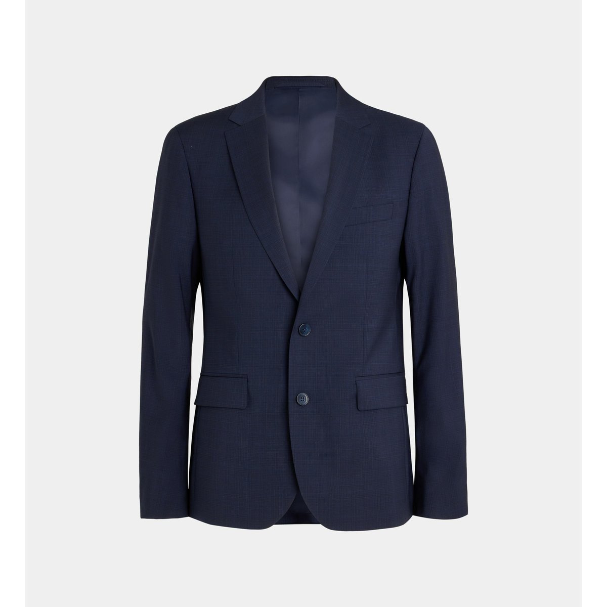 Veste de costume slim trevise en laine bleu, COMPTOIR GL