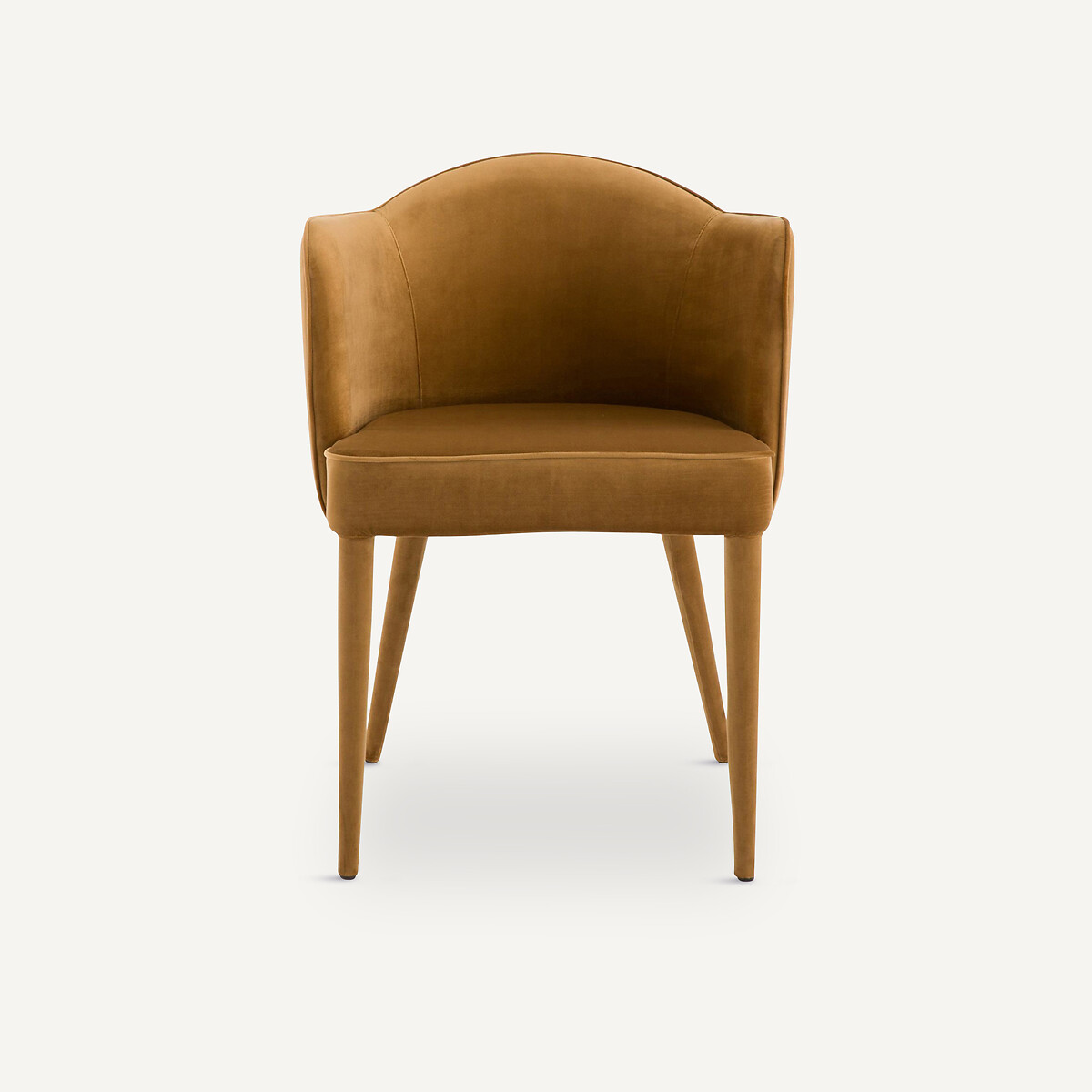 Fauteuil de table velours, Leos camel, AM.PM