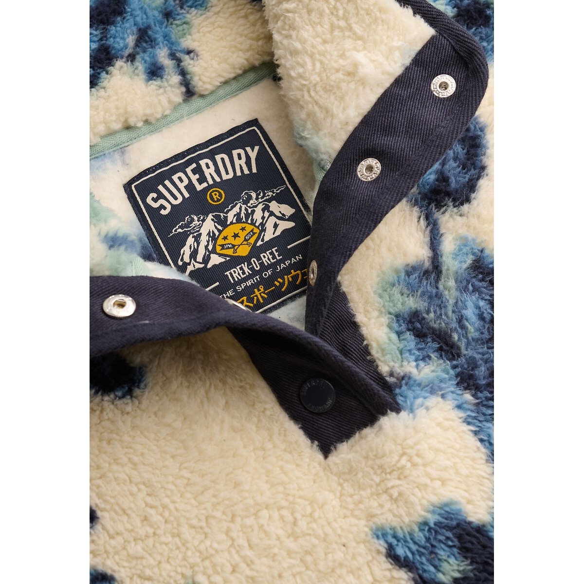 Sudadera estampada estampado azul, SUPERDRY