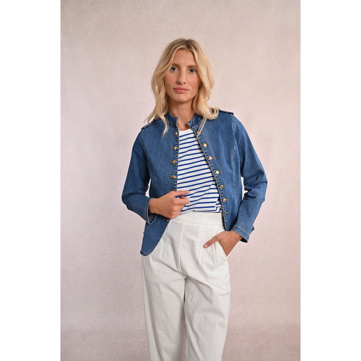 Denim Officer Jacket blue denim, MOLLY BRACKEN
