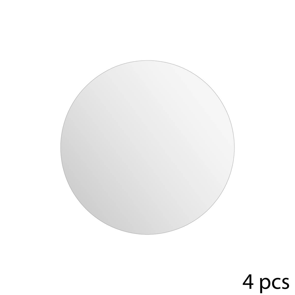 Lot de 4 miroirs adhésifs ronds argent, 5FIVE SIMPLY SMART