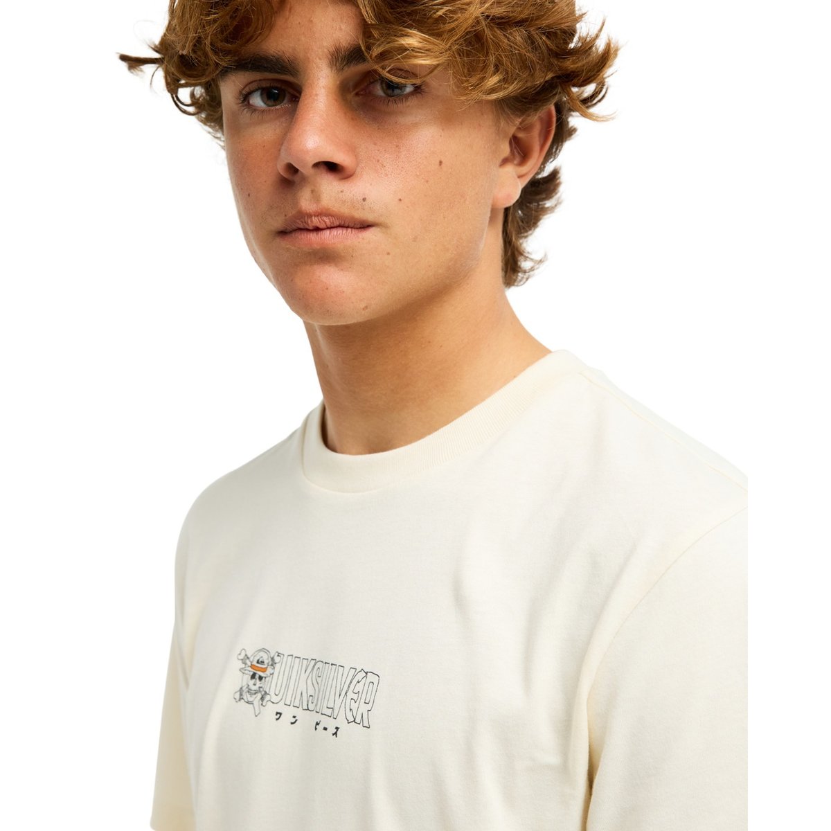 T-Shirt à manches courtes ONE PIECE WANTED blanc bone white, QUIKSILVER
