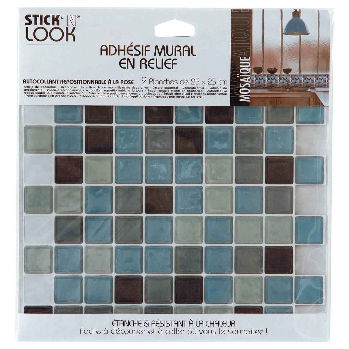 Lot de 2 stickers bleu, ATMOSPHERA
