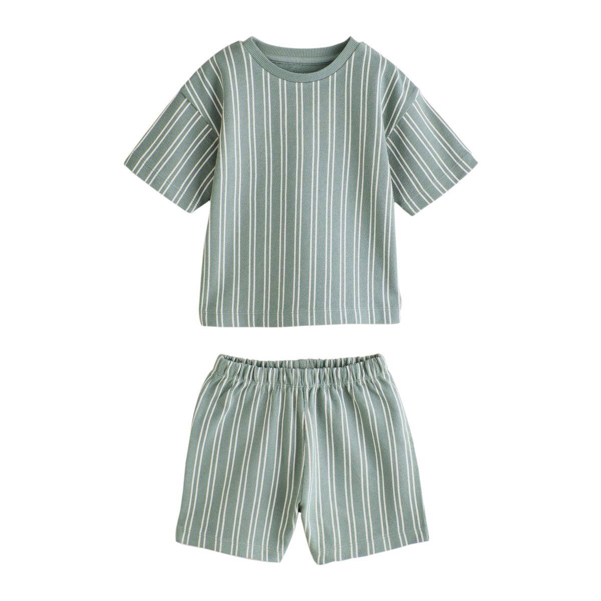 Pyjama short (12 mois à 12 ans), lot de 3 rayures bleues/blanches/grises, NEXT